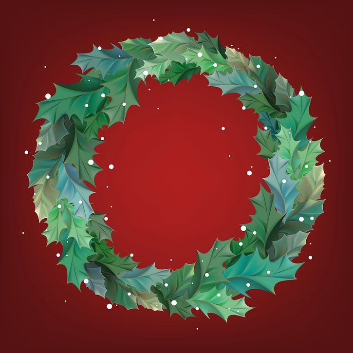 725x725 Illustration Of Christmas Wreath Icon Free Image