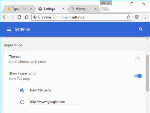 480x361 Google Chrome Enable Home Button