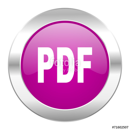 500x500 Pdf Violet Circle Chrome Web Icon Isolated Stock Photo