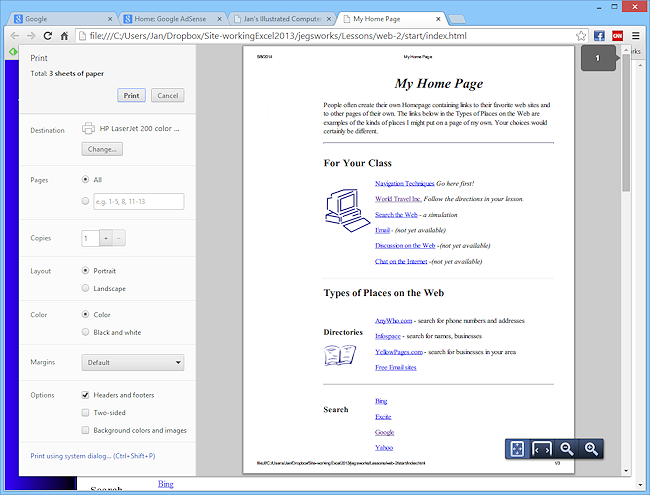 650x495 Print Browser Basics Jan's Working With The Web