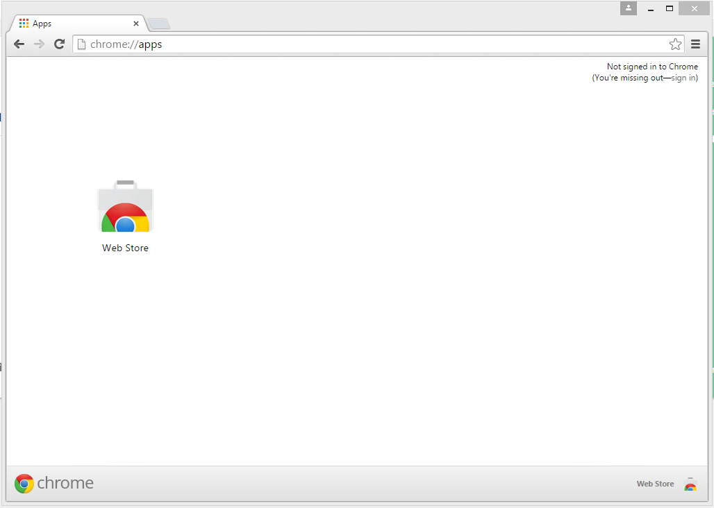 1028x732 Google Chrome Apps Bookmark Has Only Web Store Icon In It