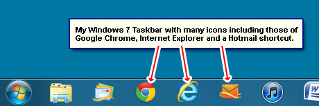 460x153 Add Or Pin Hotmail Email Icon To Windows Taskbar