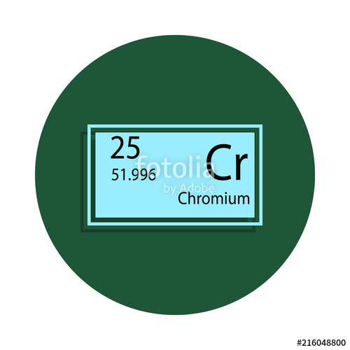 500x500 Periodic Table Element Chromium Icon In Badge Style One