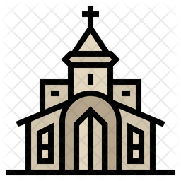 256x256 Church Icon Of Colored Outline Style