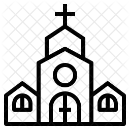 256x256 Church Icon Of Line Style