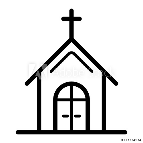 500x500 Church Location Map Place Spot Position Vector Icon