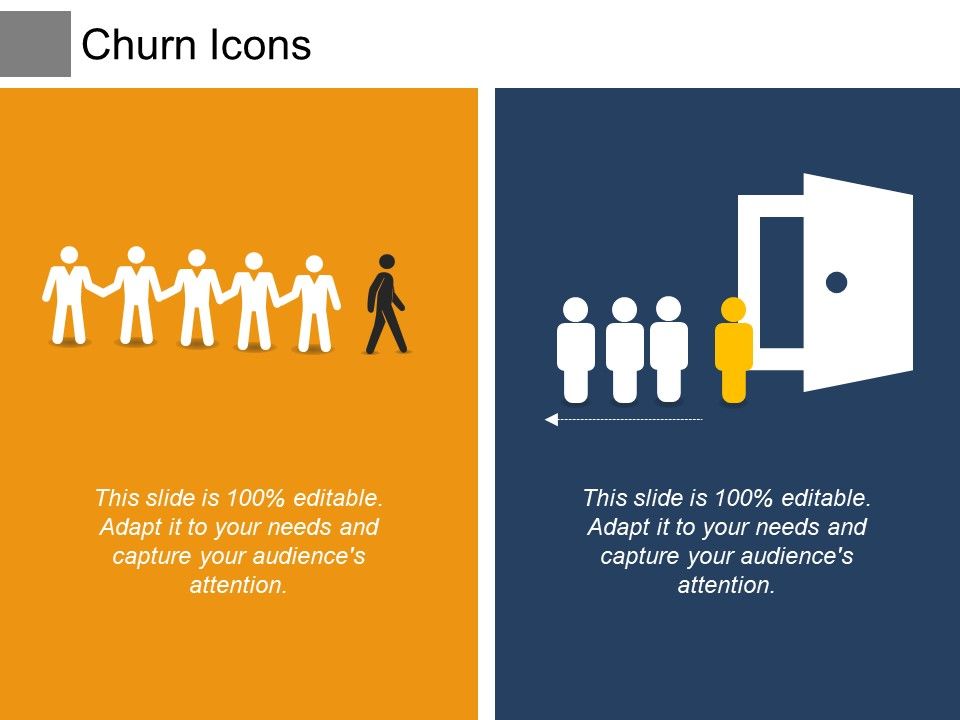 960x720 Churn Icons Powerpoint Shapes Powerpoint Slide Deck Template