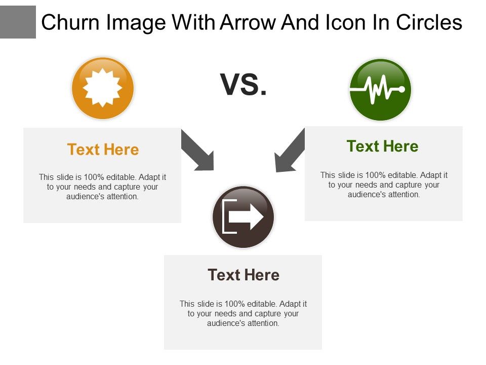 960x720 Churn Image With Arrow And Icon In Circles Templates Powerpoint