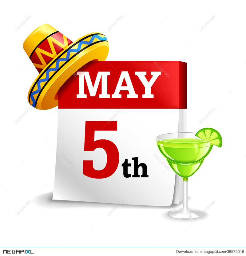 800x830 Cinco De Mayo Calendar Icon Illustration