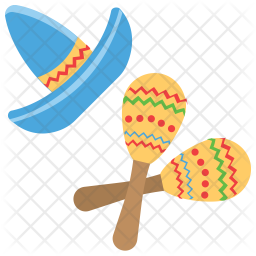 256x256 Cinco De Mayo Icon Of Flat Style