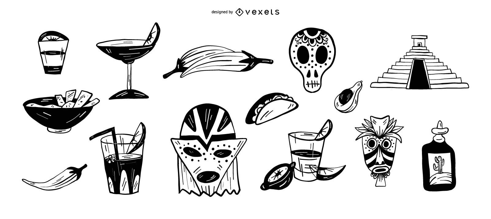 1600x714 Cinco De Mayo Icon Set