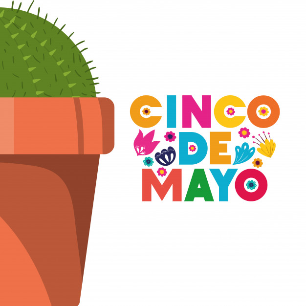626x626 Cinco De Mayo Label With Cactus Icon Vector Premium Download