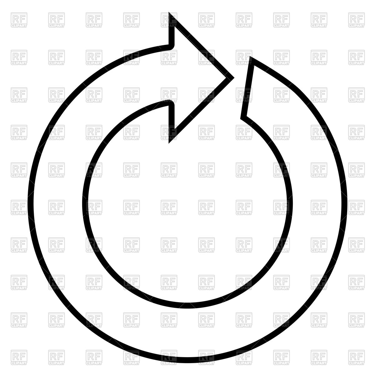 1200x1200 Circle Arrow Outline Icon Vector Image Of Icons And Emblems