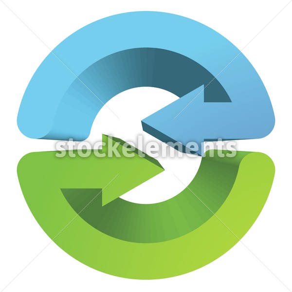 600x600 Blue And Green Circular Arrow Symbol Icon