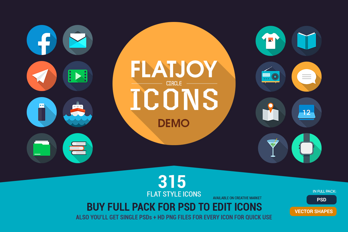 1160x772 Flatjoy Circle Icons