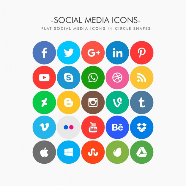 626x626 Round Social Media Icons Pack Free Icon Packs Ui Download