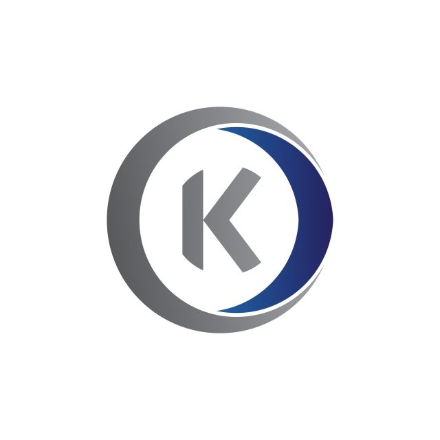 640x640 Vector Illustration Initial Letter K And Circle Icon Logo Modern