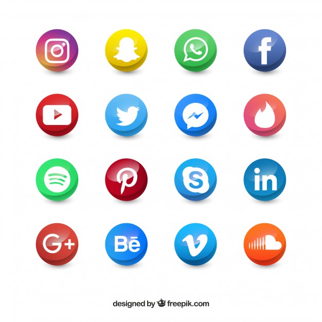 Colored Social Media Circle Icons Vector Free Download 626x626 Colored Social Media Circle Icons Vector Free Download