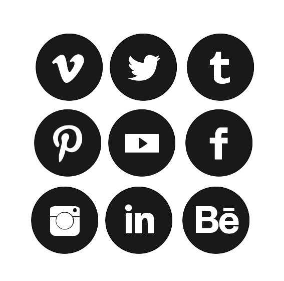 Flat Circle Social Media Icons On Behance 567x560 Flat Circle Social Media Icons On Behance