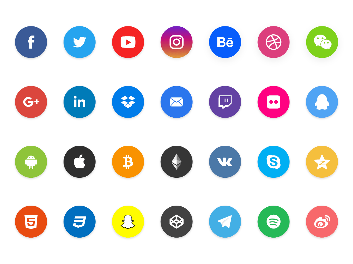 Best Flat Circular Social Icon Sets For Free Download 1200x900 Best Flat Circular Social Icon Sets For Free Download