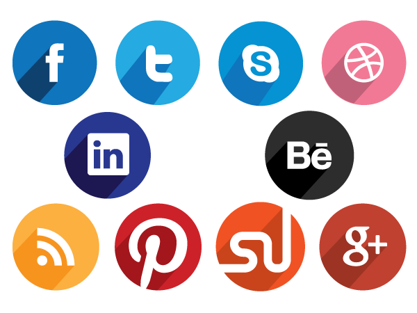 Free Circular Flat Social Media Icons Web Design Social Media 600x450 Free Circular Flat Social Media Icons Web Design Social Media