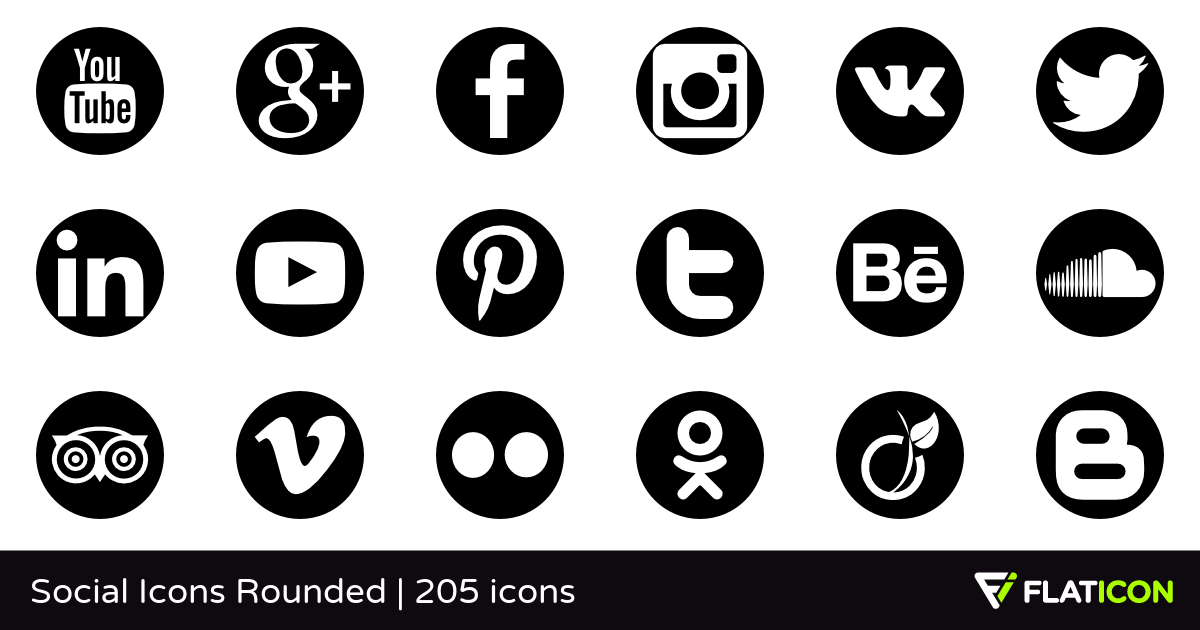 Social Icons Rounded Free Icons 1200x630 Social Icons Rounded Free Icons
