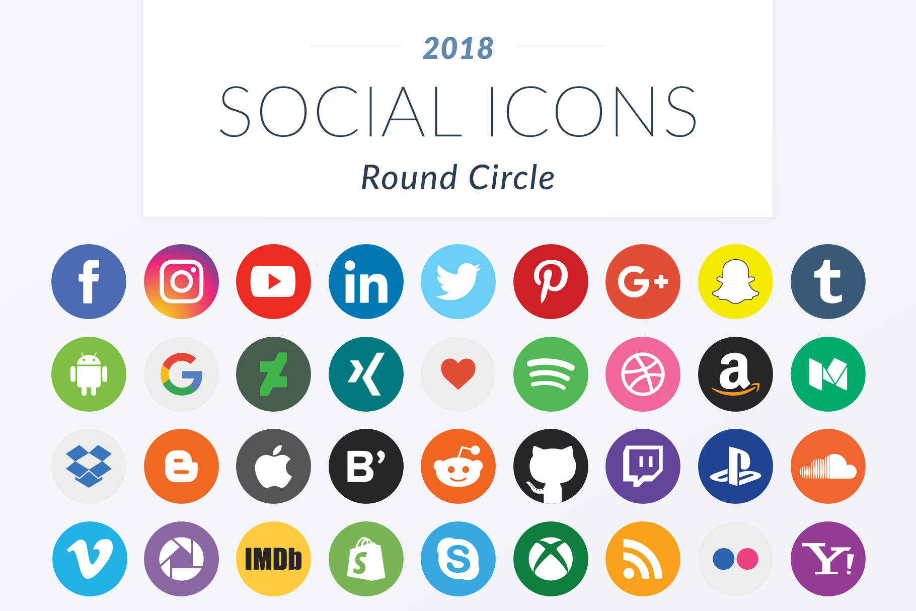 Round Circle Social Icons 1820x1214 Round Circle Social Icons