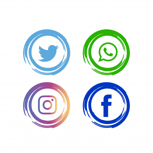 626x626 Abstract Social Media Icons Set Vector Free Download