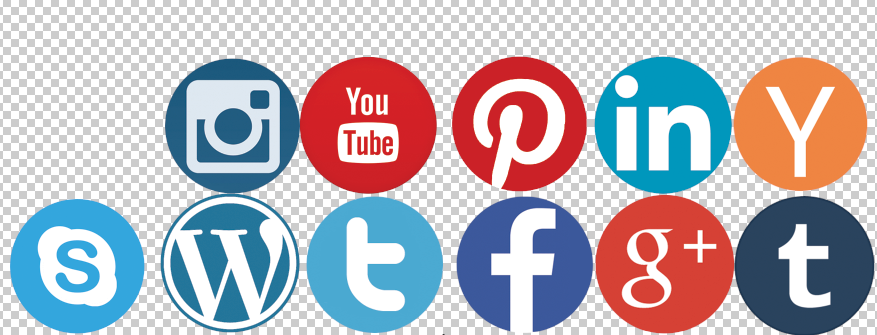 877x335 Free Download Flat Round Social Media Icons
