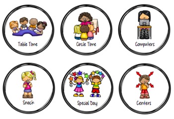 350x240 Classroom Daily Visual Schedules {icons For Jobs, Circle Schedules}