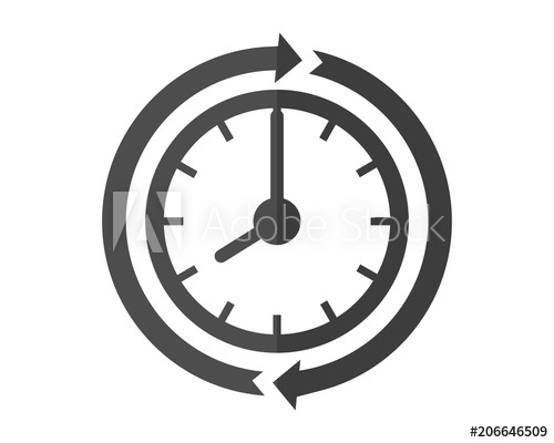 500x400 Circle Time Business Company Office Corporate Image Vector Icon