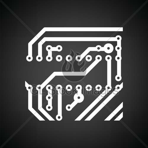 500x500 Circuit Board Icon Gl Stock Images