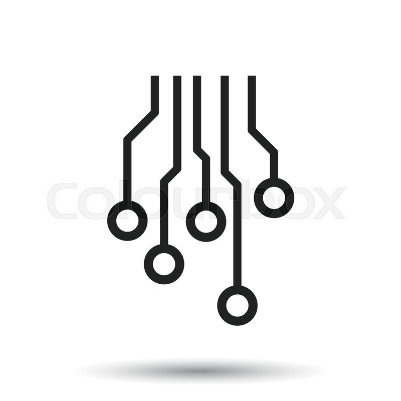 800x800 Circuit Board Icon Technology Scheme Stock Vector Colourbox