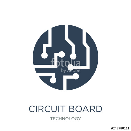 500x500 Circuit Board Icon Vector On White Background, Circuit Board