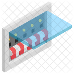 256x256 Circuit Breaker Icon Of Isometric Style