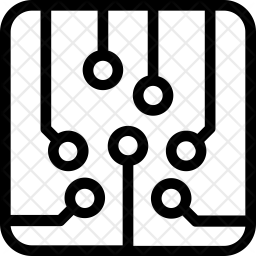 256x256 Circuit Icon Of Line Style