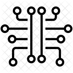 Integrated Circuit Icon Of Glyph Style 256x256 Integrated Circuit Icon Of Glyph Style