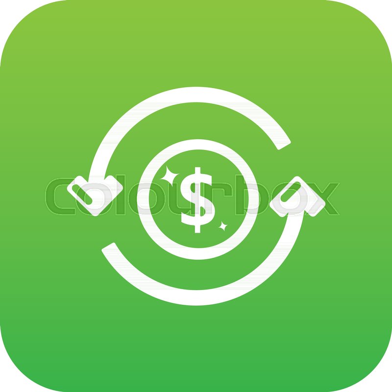 800x800 Circulation Money Icon Green Vector Stock Vector Colourbox