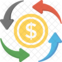 256x256 Money Circulation Icon Of Flat Style