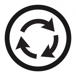300x300 Roundabout Circulation Sign Line Icon Vector Cultracing