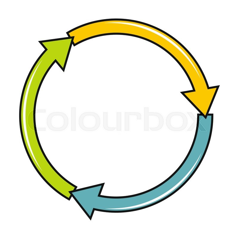 800x800 Cartoon Circulation Icon On White Stock Vector Colourbox