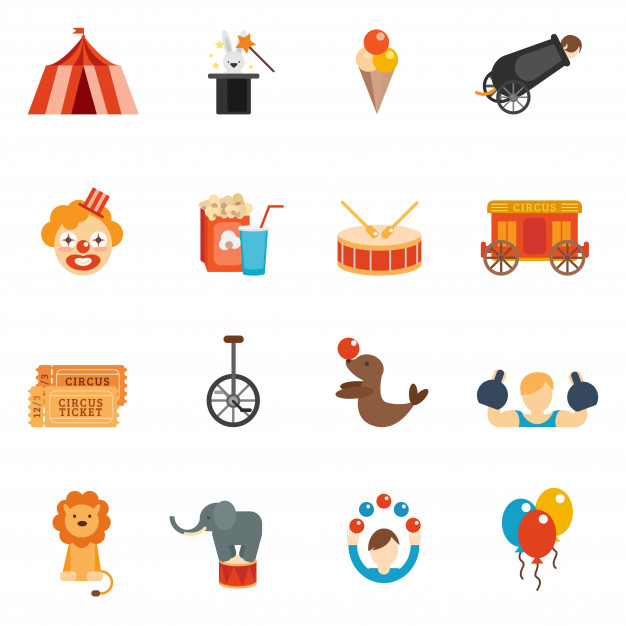 626x626 Circus Icon Flat Vector Free Download