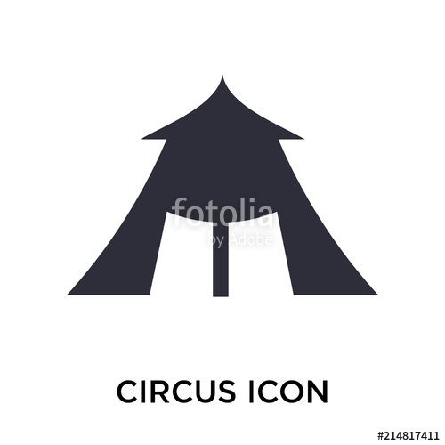 500x500 Circus Icon Vector Sign And Symbol Isolated On White Background