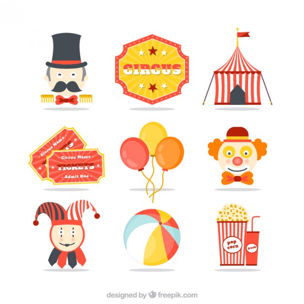 626x626 Circus Icons Vector Free Download
