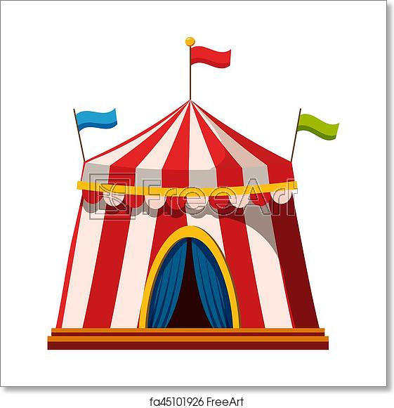 561x581 Free Art Print Of Shapito Circus Icon, Cartoon Style Shapito