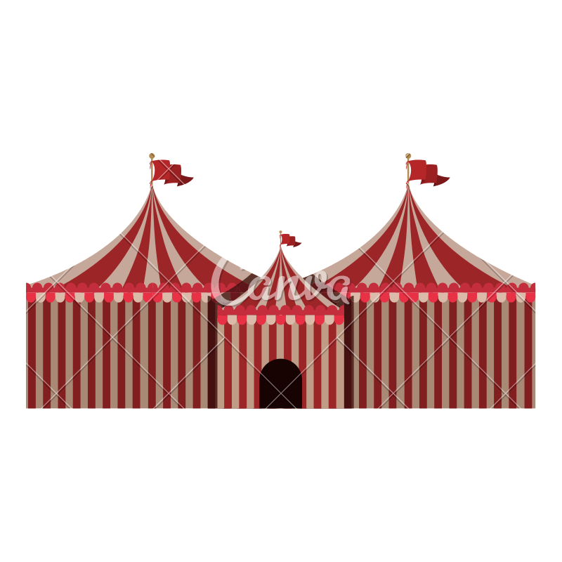 Big Red And White Circus Tent Icon 800x800 Big Red And White Circus Tent Icon