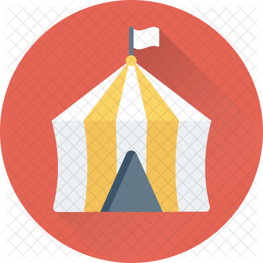 Circus Tent Icon Of Flat Style 512x512 Circus Tent Icon Of Flat Style