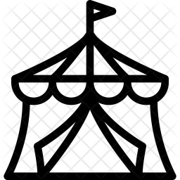 Circus Tent Icon Of Line Style 256x256 Circus Tent Icon Of Line Style