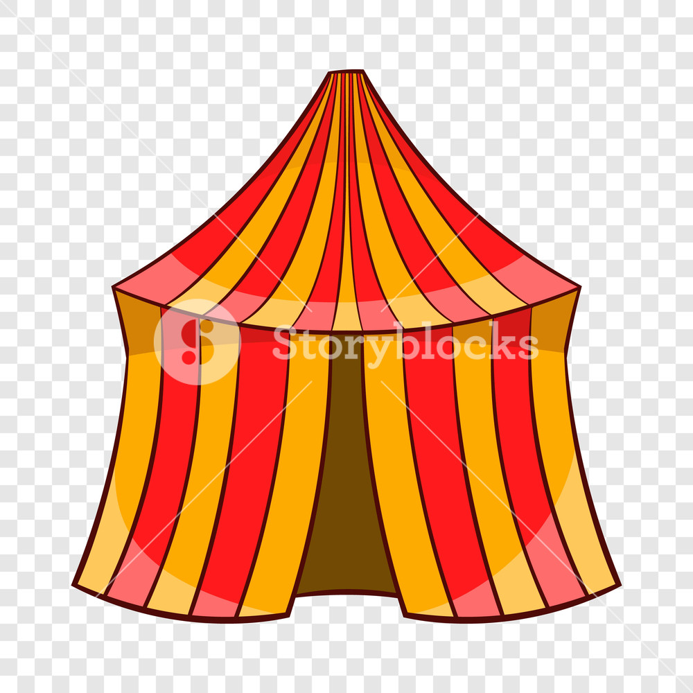 Circus Tent Icon In Cartoon Style On A Background For Any Web 1000x1000 Circus Tent Icon In Cartoon Style On A Background For Any Web