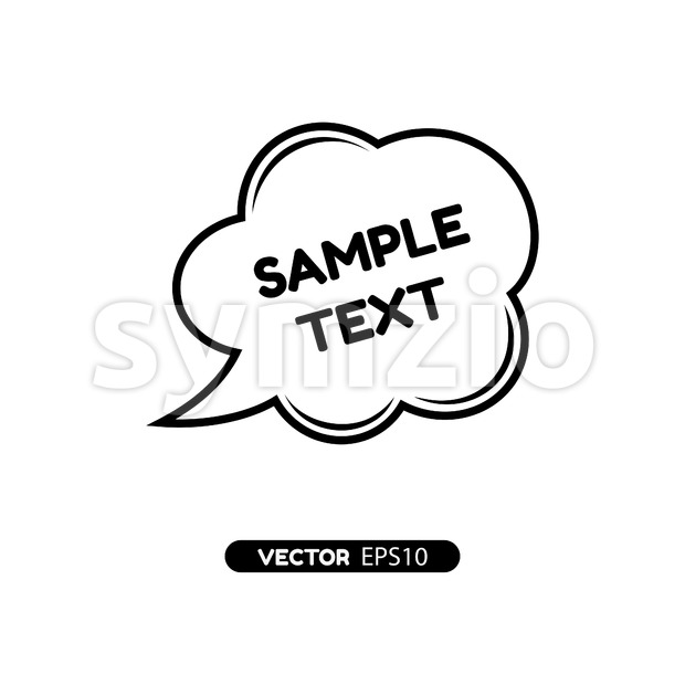 620x620 Digital Vector Black Quote Frames Bubble Blank Template Vector